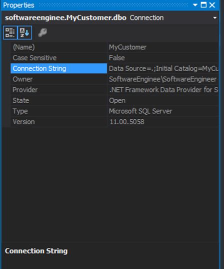 enter connection string